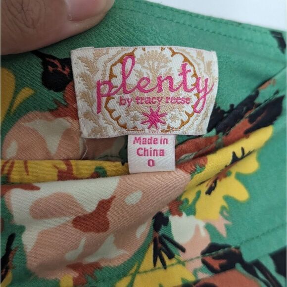 Plenty‎ by Tracy Reese Decade by Decade Floral Midi Skirt Green 0 - Picture 5 of 8